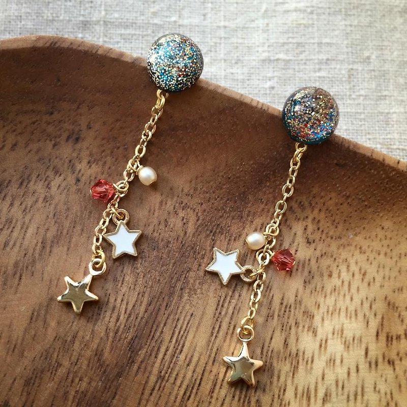 Starry Meteor Earrings - Earrings & Clip-ons - Other Materials 