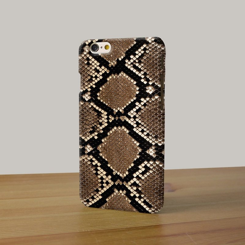 snake skin 3D Full Wrap Phone Case, available for  iPhone 7, iPhone 7 Plus, iPhone 6s, iPhone 6s Plus, iPhone 5/5s, iPhone 5c, iPhone 4/4s, Samsung Galaxy S7, S7 Edge, S6 Edge Plus, S6, S6 Edge, S5 S4 S3  Samsung Galaxy Note 5, Note 4, Note 3,  Note 2 - Phone Cases - Plastic Brown