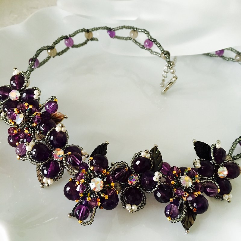 Amethyst ☆ Necklace ☆ purple - Necklaces - Gemstone Purple