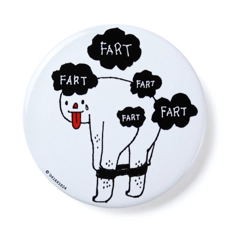 Fart / badge - Badges & Pins - Other Metals White
