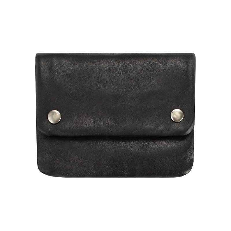 NORMA Middle Clip_Black / Black - Wallets - Genuine Leather Black