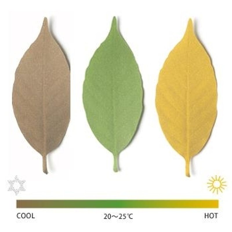 温度の葉（小） - 置物 - その他の素材 グリーン