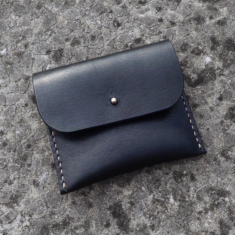 Myself Leather Coin Purse Storage Bag Easy Card Holder Graphite Black - กระเป๋าใส่เหรียญ - หนังแท้ สีดำ