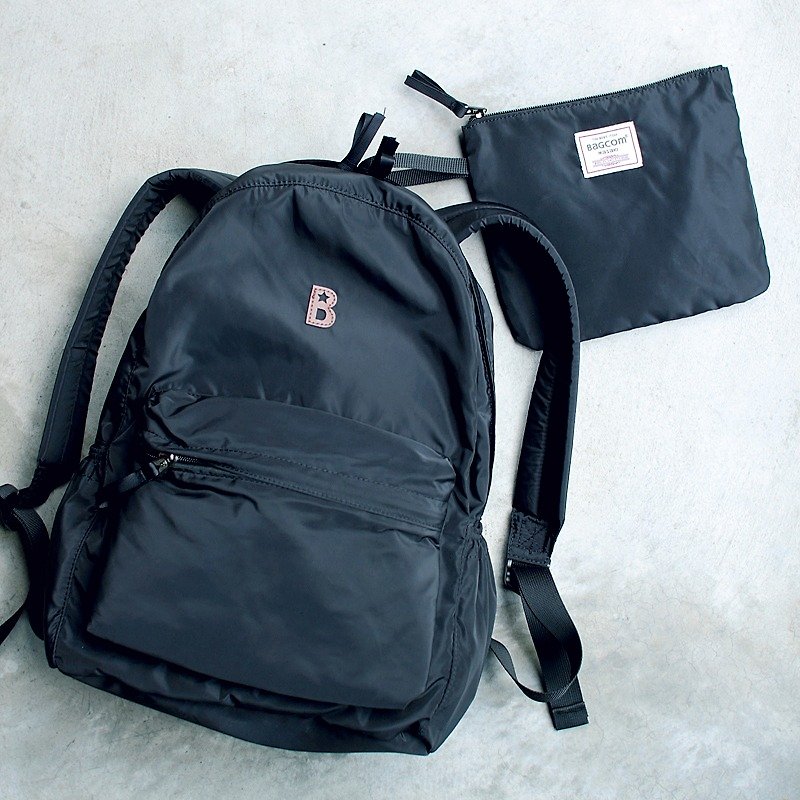 BAGCOM - 後背包/書包 - 其他材質 黑色