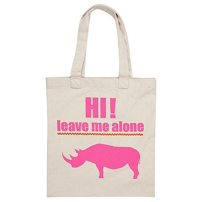 GINGER │ Denmark and Thailand Design - Rhino shopping bag (m) - กระเป๋าถือ - ผ้าฝ้าย/ผ้าลินิน 