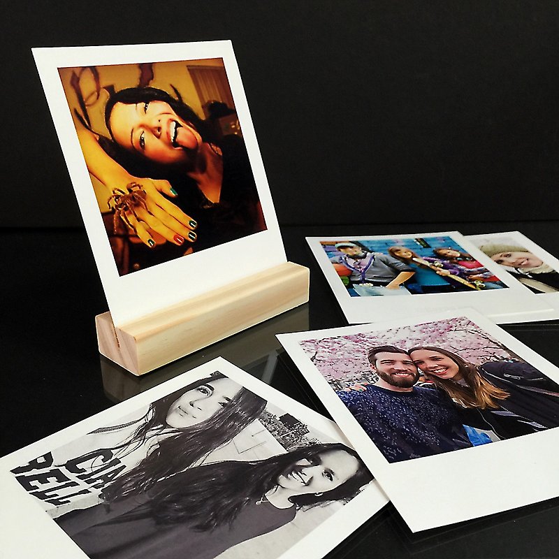 Set of 24 Polaroid cards with one wooden stand - Cards & Postcards - Paper Multicolor