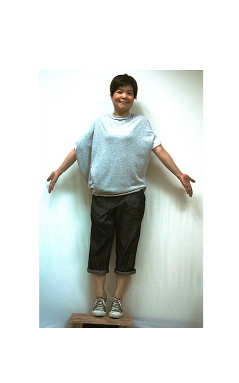 g1201 --- gray silver onions perspective Wide knit tops (Spring 2014) - Women's Tops - Other Materials Gray
