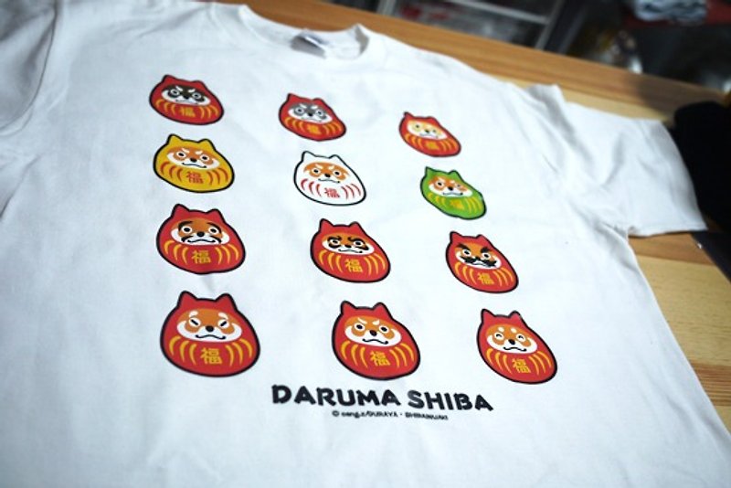 Original Dharma Shiba bin house white T-shirt - เสื้อฮู้ด - ผ้าฝ้าย/ผ้าลินิน ขาว