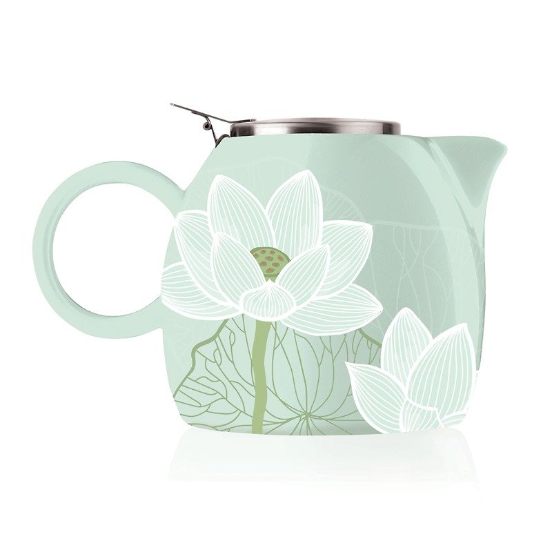Tea Forte Puge Ceramic Teapot-Lotus - ถ้วย - เครื่องลายคราม 