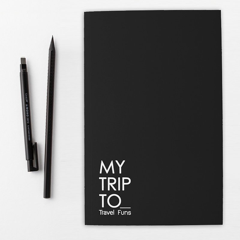 [Travel Funs] Step-by step Planning Travel Notebook (Black) - Notebooks & Journals - Paper Black