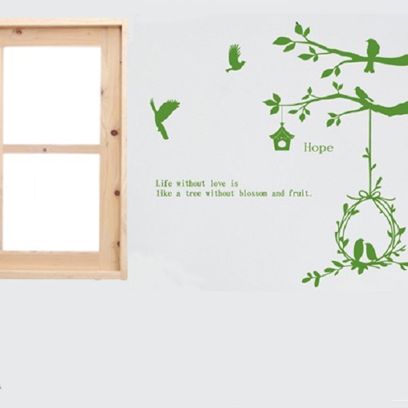 "Smart Design" creative non-marking wall stickers ◆ Birds on the tree 8 colors available - ตกแต่งผนัง - วัสดุอื่นๆ สีดำ