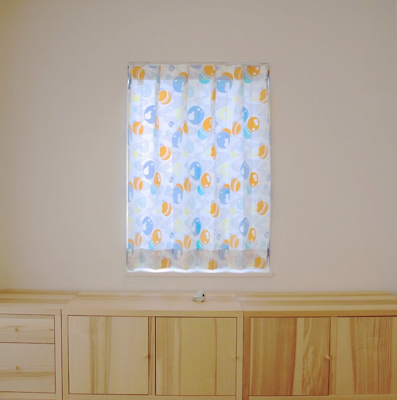 "MoRi MoRi" Custom made curtains [ "Mizutama": Orenge & Yellow ] W 50cm- 95cm / L 121cm-210cm - Other - Cotton & Hemp Orange