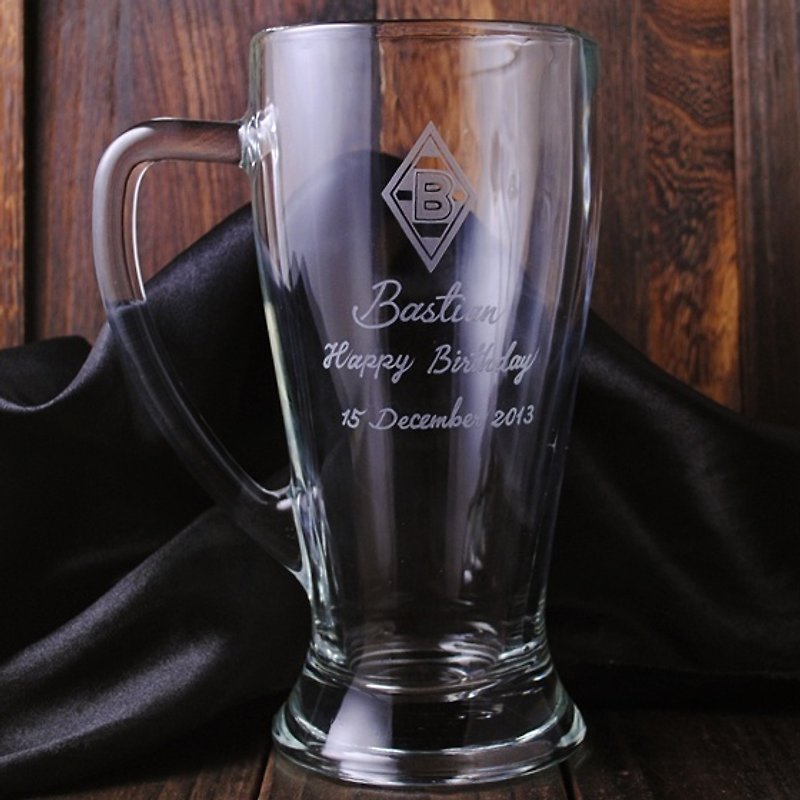 650cc [LOGO] LOGO Italian beer mug beer mug lettering Bormioli Rocco bulk Cheers! - Bar Glasses & Drinkware - Glass Black