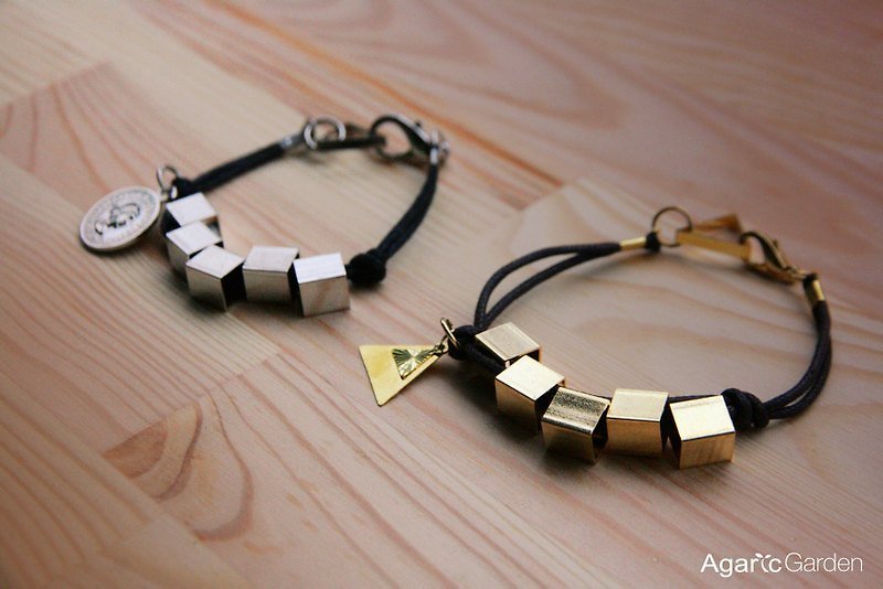 █ Yi Gerui squares geometric bracelet - สร้อยข้อมือ - โลหะ 