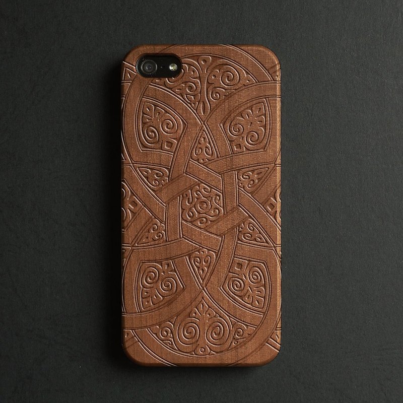 Real wood engraved iPhone 6 / 6 Plus case S014 - Phone Cases - Wood Brown