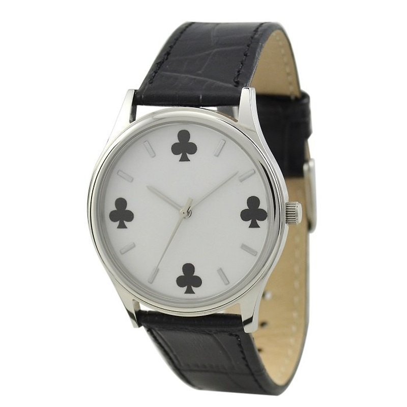 Clubs Card Suits Watch - Other - Other Metals Black