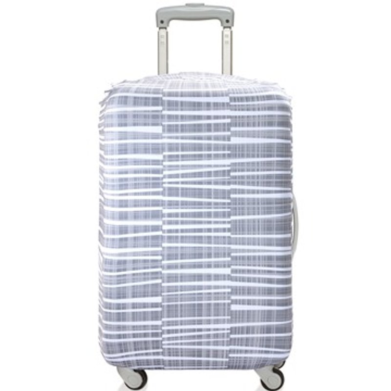 LOQI luggage cover│marble【M size】 - กระเป๋าเดินทาง/ผ้าคลุม - วัสดุอื่นๆ สีเทา