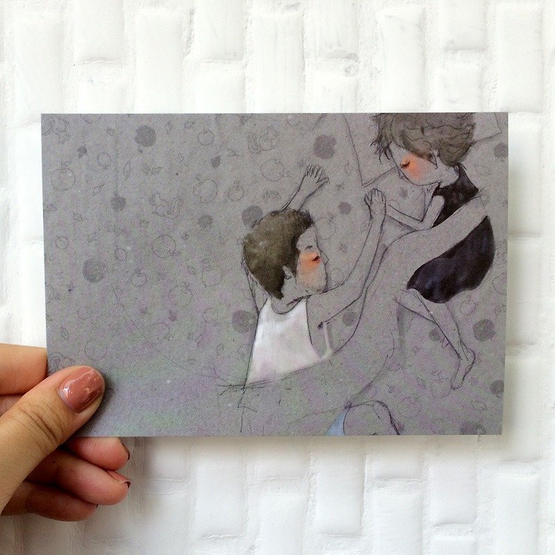 ┇eyesQu┇between Benz┇illustration postcard - Cards & Postcards - Paper Gray