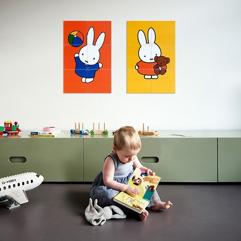 Dutch IXXI wall-mounted game Miffy play - Items for Display - Waterproof Material Multicolor