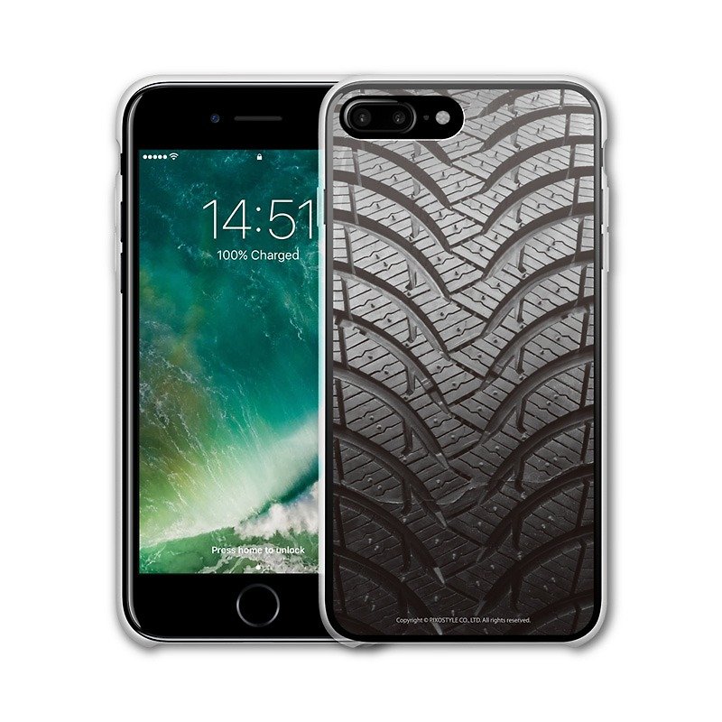 iPhone 6/7/8 Plus 原創保護殼 - 輪胎 PSIP-196 - 手機殼/手機套 - 塑膠 黑色
