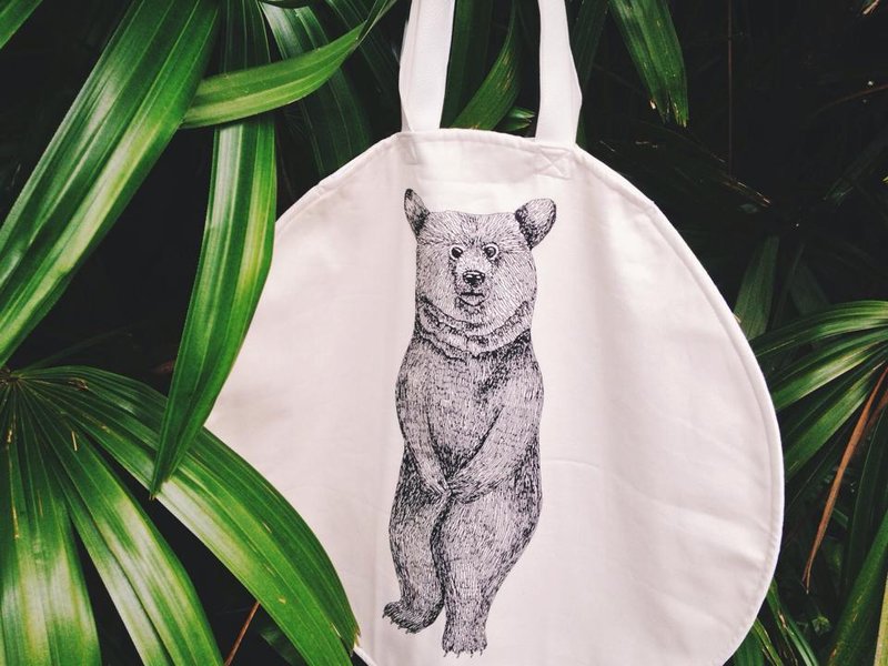 ♡:..シャイ小熊---手繪拼接軟皮革包:..｡♡ - ショルダーバッグ - その他の素材 