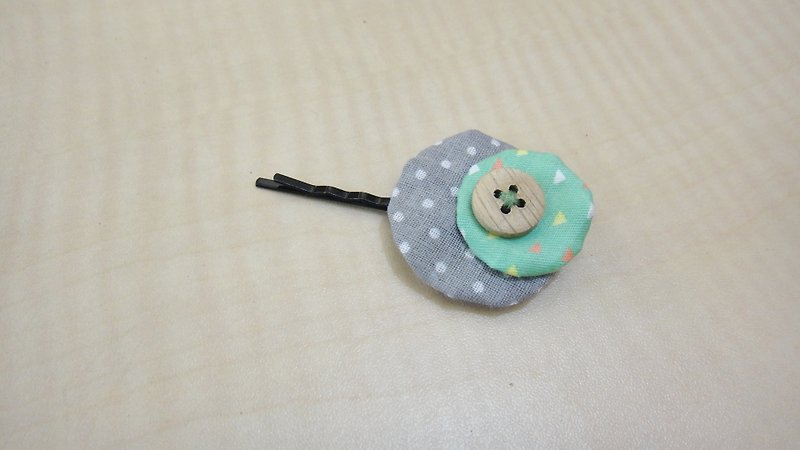 Size round hairpin - gray water jade and Green - Hair Accessories - Other Materials Green