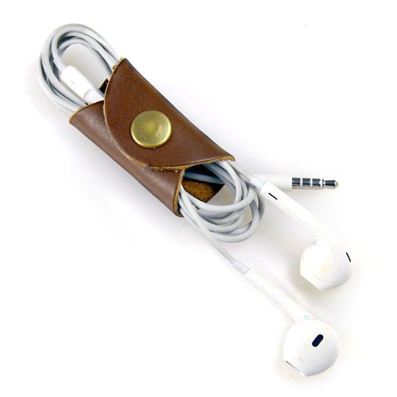 『U6-jp6』Hand-made leather pure hand, earphone special reel, earphone special reel, earphone special hub, universal reel - อื่นๆ - หนังแท้ หลากหลายสี