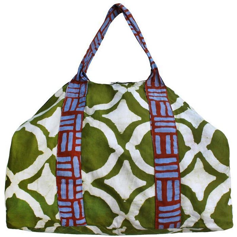 蠟染手提包 - กระเป๋าถือ - วัสดุอื่นๆ สีเขียว