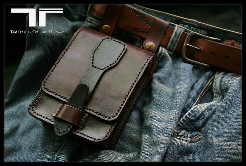 Laowei waist hanging waist bag - Leather Goods - Genuine Leather Brown