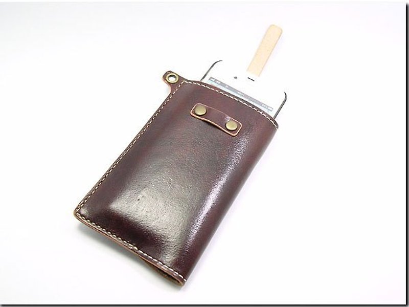 Hand-stitched leather ----- can plug hanging Shore iphone4 / 4s Case - Other - Genuine Leather 