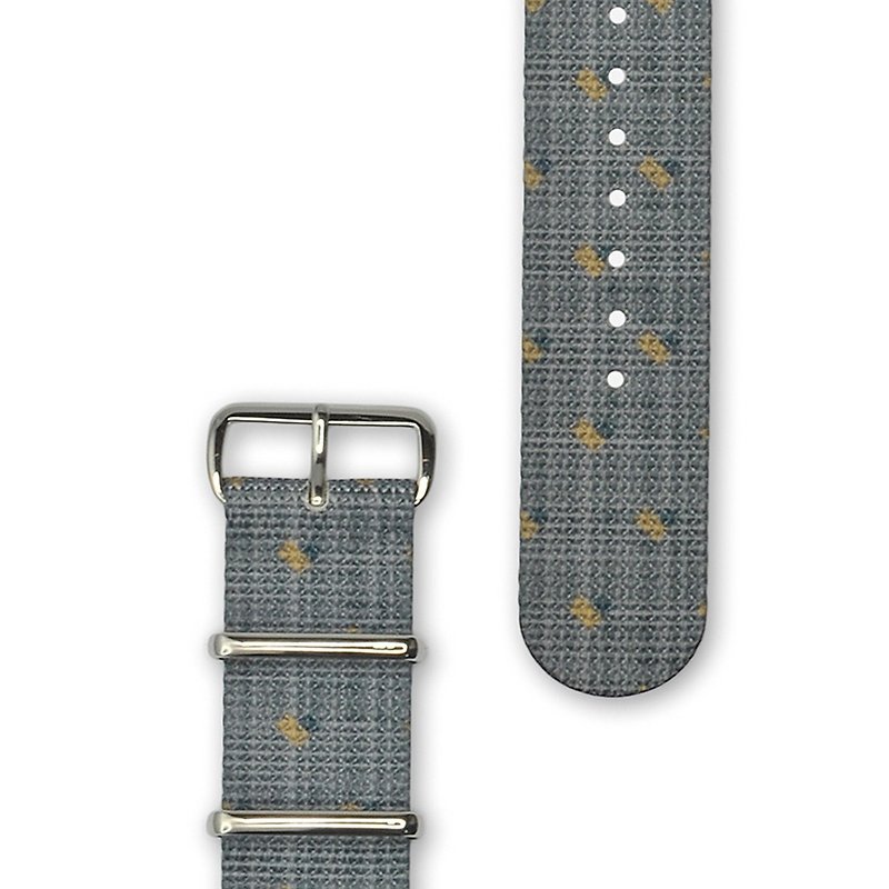 HYPERGRAND - 22MM STERLING NATO STRAP strap (silver buckle) - Women's Watches - Other Materials Gray