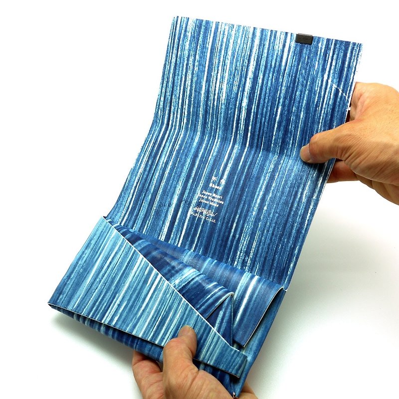 日本手工-所作Shosa 植鞣牛皮 長夾 – 職人手繪款/靛青 - 銀包 - 真皮 藍色