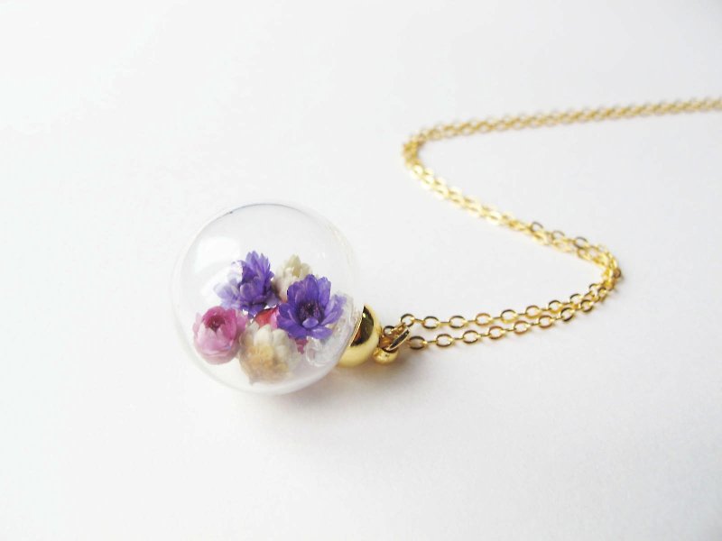 Rosy Garden - Necklaces - Glass Purple