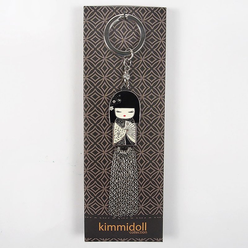 Charm key ring-Shigemi lively [Kimmidoll and blessing doll] - พวงกุญแจ - โลหะ สีดำ
