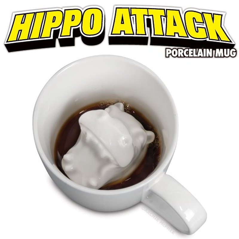 Hippo Mug - แก้วมัค/แก้วกาแฟ - วัสดุอื่นๆ ขาว