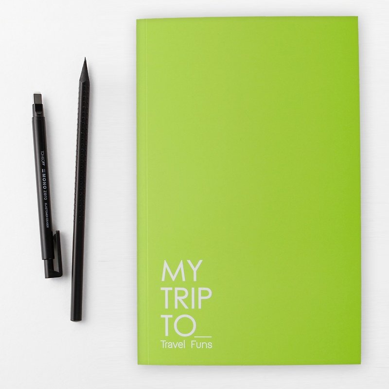 [Travel Funs] Step-by step Planning Travel Notebook (Green-yellow) - Notebooks & Journals - Paper Multicolor