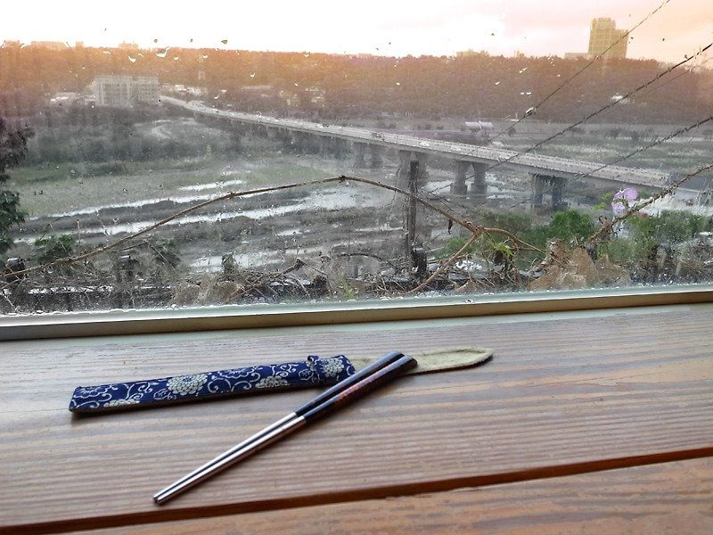 [Date] First lacquer Moony metal foil ‧ / lacquer chopsticks handmade daily - ตะเกียบ - โลหะ สีเทา