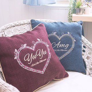 【成雙特惠】刺繡抱枕套--兩個優惠價