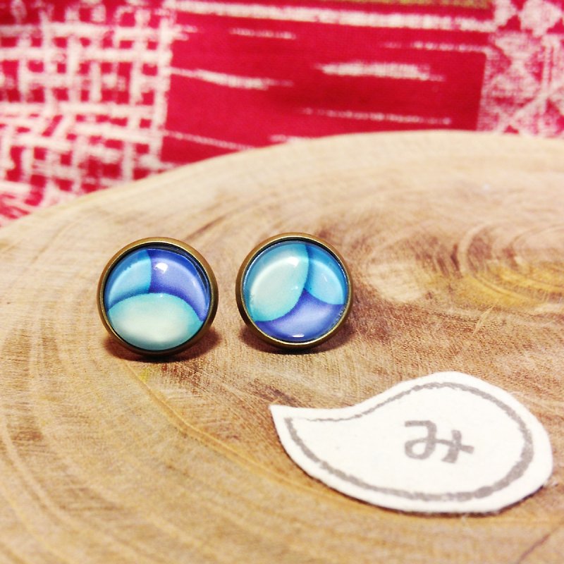 【Earrings】Grandpa Kojima’s secrets come in five colors - Earrings & Clip-ons - Other Metals Blue