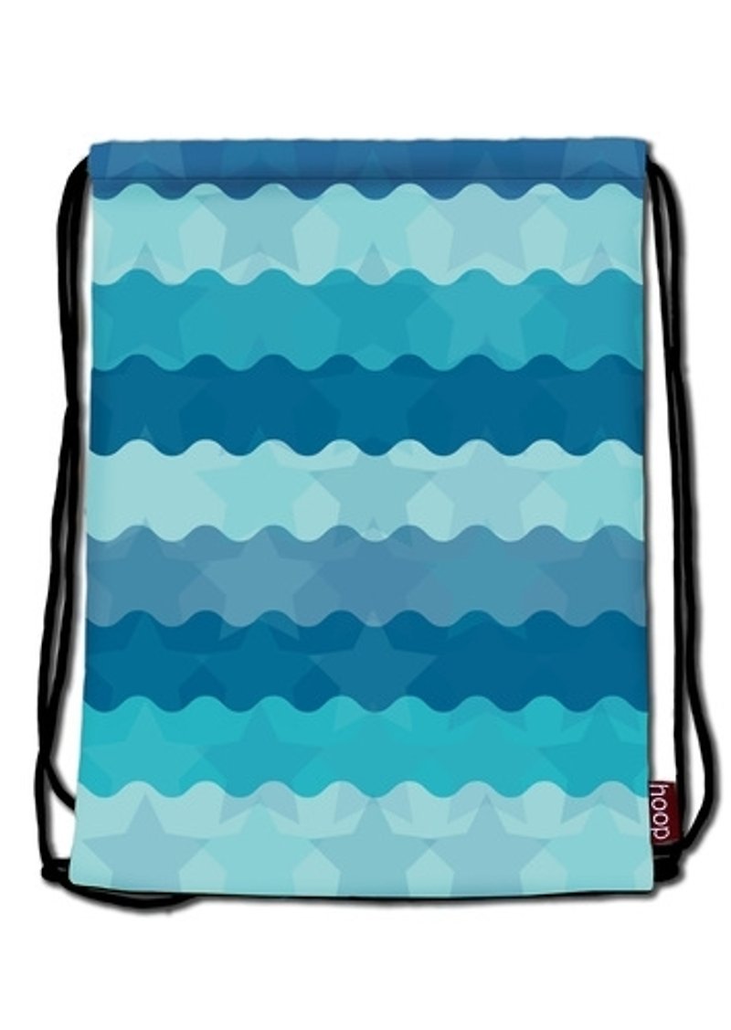 夏日束口後背包-星海 - Drawstring Bags - Other Materials Blue