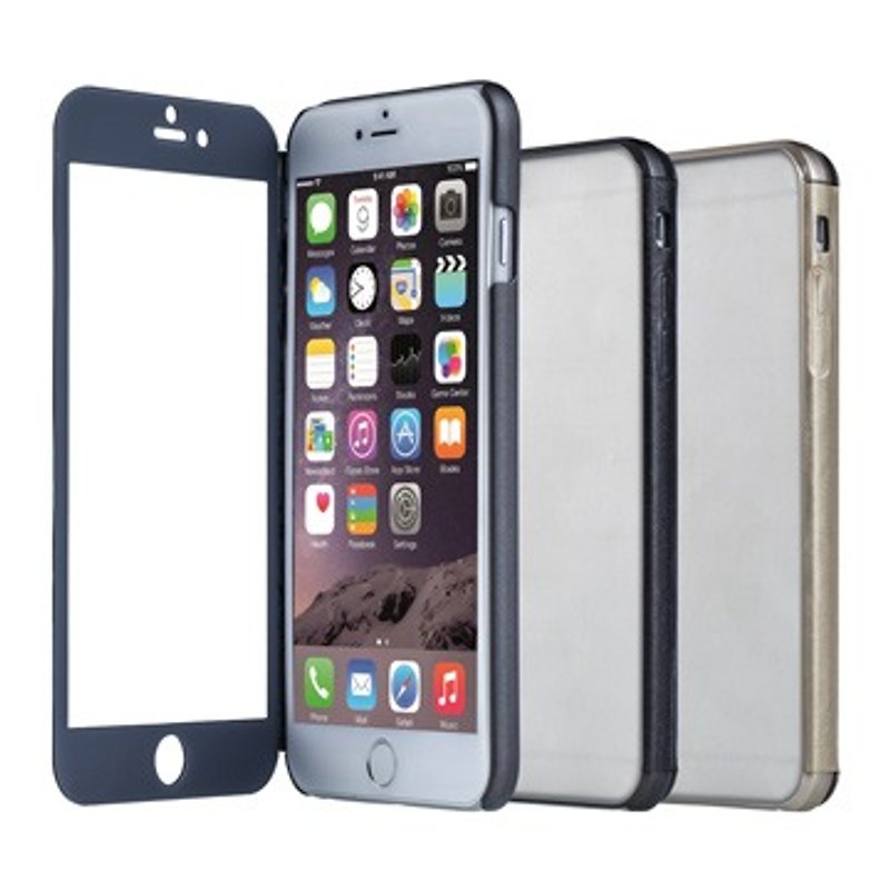 SIMPLE WEAR iPhone 6 Plus 專用 LUCID 玻璃全螢幕觸控保護套 - 槍  (4716779654684) - 手機殼/手機套 - 其他材質 灰色