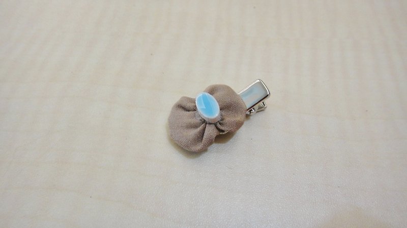Butterfly duckbill clip - Coffee and blue - Hair Accessories - Other Materials Brown