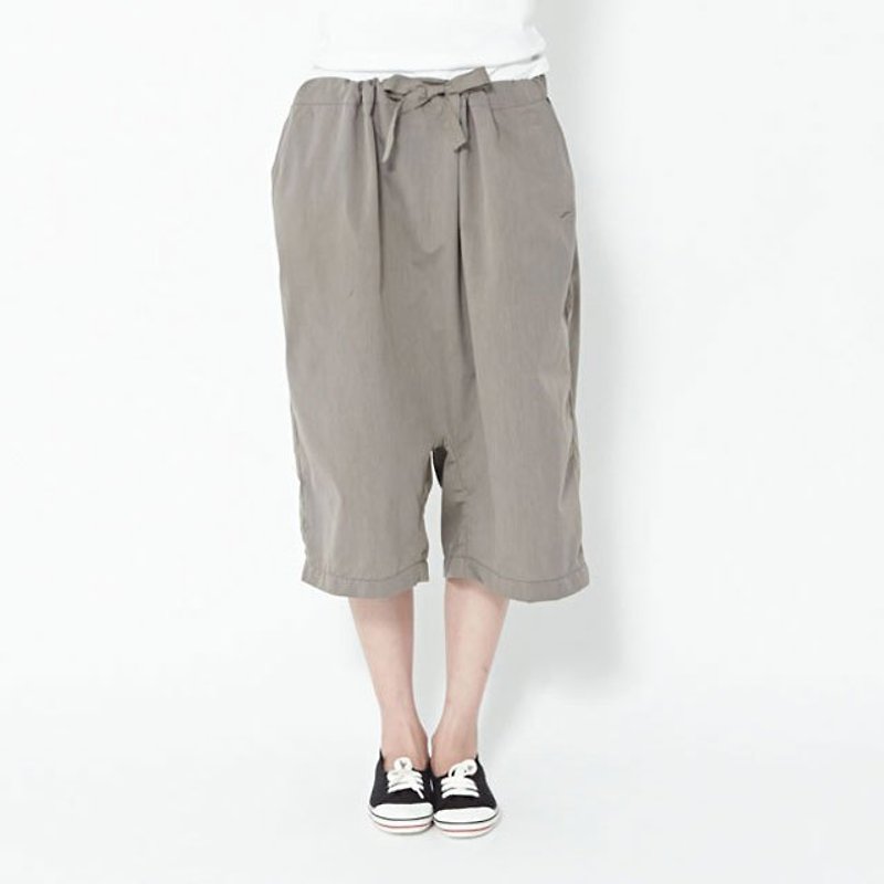Philip 紐付き、ファーマースタイルのキュロットスカート - Women's Pants - Cotton & Hemp Khaki