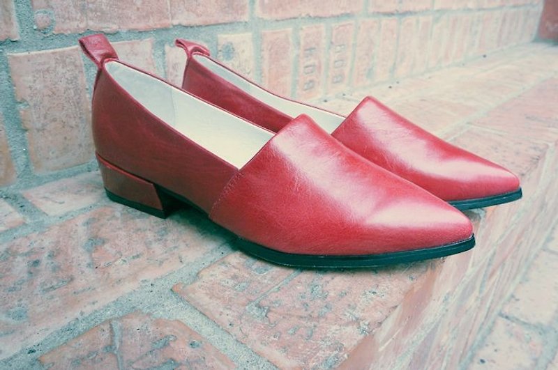 Acacia小姐專屬下單區 - Women's Casual Shoes - Genuine Leather Red