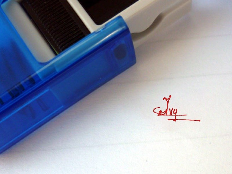 1.2x0.6cmフリップチャプターs820連続チャプター水ベースインクチャーキングチャプター筆記体チャプター韓国語記事 - はんこ・スタンプ台 - その他の素材 ブルー