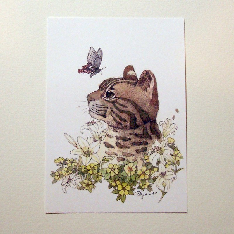Be Friendly Be Friend- protection Stone tiger illustration Kuka / card - (single) lily Papilio - การ์ด/โปสการ์ด - กระดาษ 