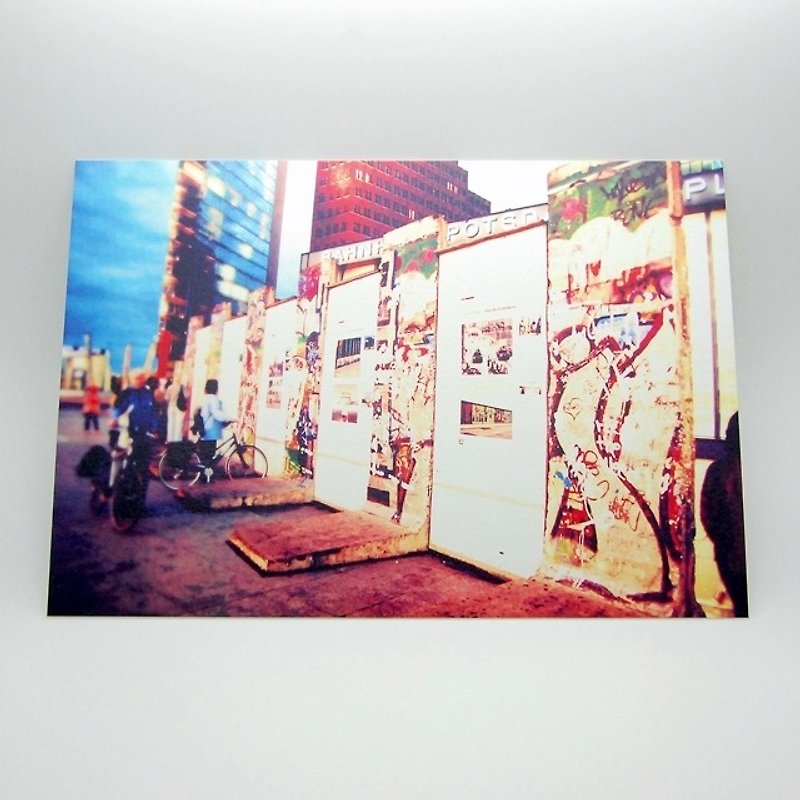 Travel Postcard: Berlin Wall at Potsdamer Platz, Berlin, Germany - Cards & Postcards - Paper Multicolor