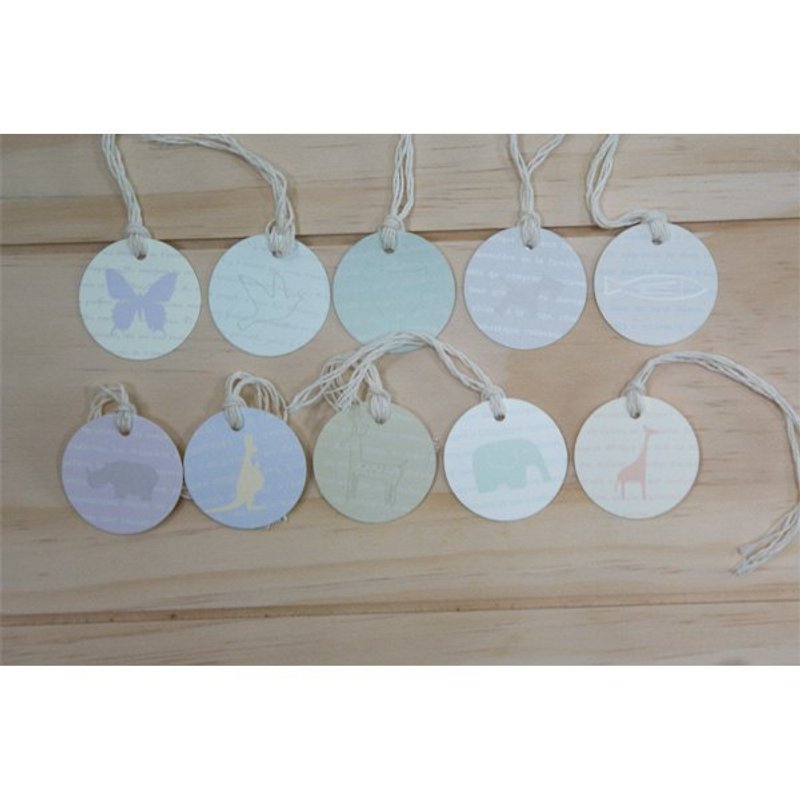 GIFT TAG- ROUND-B - Other - Paper Multicolor