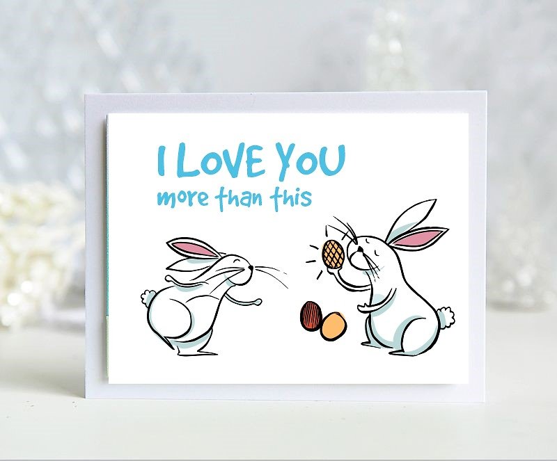 3 I love you more than this limit Valentine Taoka / English handmade cards - Cards & Postcards - Paper Gold