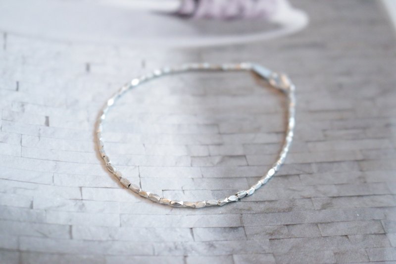 Silver bracelet 0680 snowflake - Bracelets - Other Metals Silver
